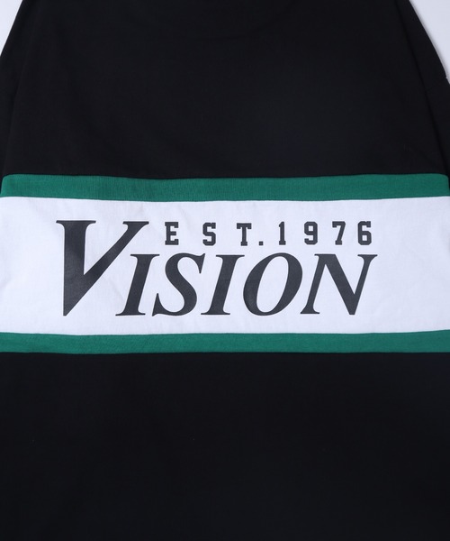VISION STREET WEAR（ヴィジョンストリートウェア）の「【VISION STREET WEAR】ビッグシルエット リブライン切替え ロングスリーブTシャツ（Tシャツ/カットソー・レディース・グレー/グリーン/ブラック・LARGE/MEDIUM/X-LARGE）」の6枚目の写真
