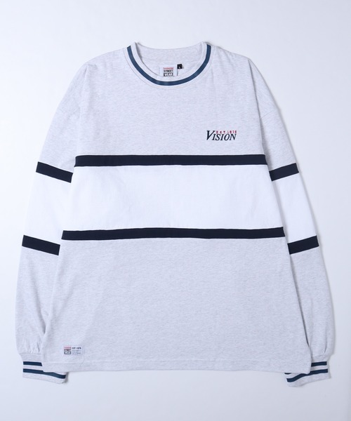 VISION STREET WEAR（ヴィジョンストリートウェア）の「【VISION STREET WEAR】ビッグシルエット リブライン切替え ロングスリーブTシャツ（Tシャツ/カットソー・レディース・グレー/グリーン/ブラック・LARGE/MEDIUM/X-LARGE）」の10枚目の写真