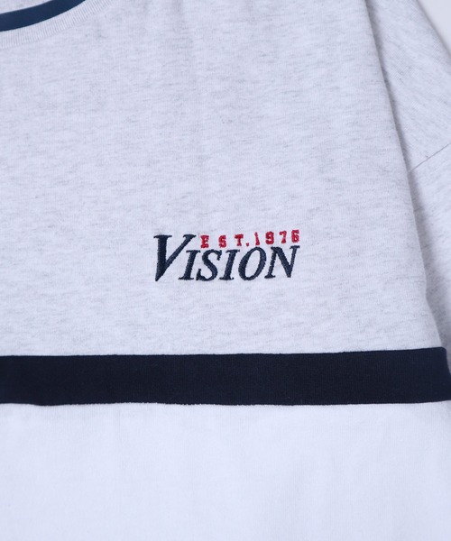 VISION STREET WEAR（ヴィジョンストリートウェア）の「【VISION STREET WEAR】ビッグシルエット リブライン切替え ロングスリーブTシャツ（Tシャツ/カットソー・レディース・グレー/グリーン/ブラック・LARGE/MEDIUM/X-LARGE）」の16枚目の写真