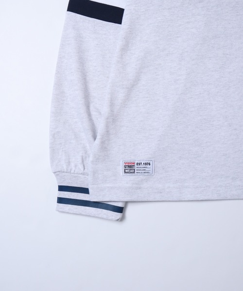 VISION STREET WEAR（ヴィジョンストリートウェア）の「【VISION STREET WEAR】ビッグシルエット リブライン切替え ロングスリーブTシャツ（Tシャツ/カットソー・レディース・グレー/グリーン/ブラック・LARGE/MEDIUM/X-LARGE）」の19枚目の写真