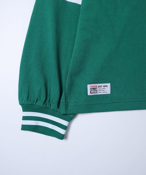 VISION STREET WEAR（ヴィジョンストリートウェア）の「【VISION STREET WEAR】ビッグシルエット リブライン切替え ロングスリーブTシャツ（Tシャツ/カットソー・レディース・グレー/グリーン/ブラック・LARGE/MEDIUM/X-LARGE）」の17枚目の写真