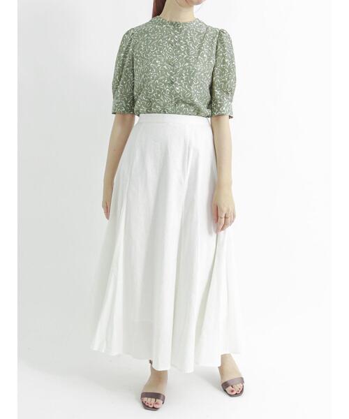 Te chichi(テチチ)の「デシンラインアートプリントブラウス(シャツ/ブラウス・レディース・ベージュ/ネイビー/グリーン・フリ-)」の6枚目の写真