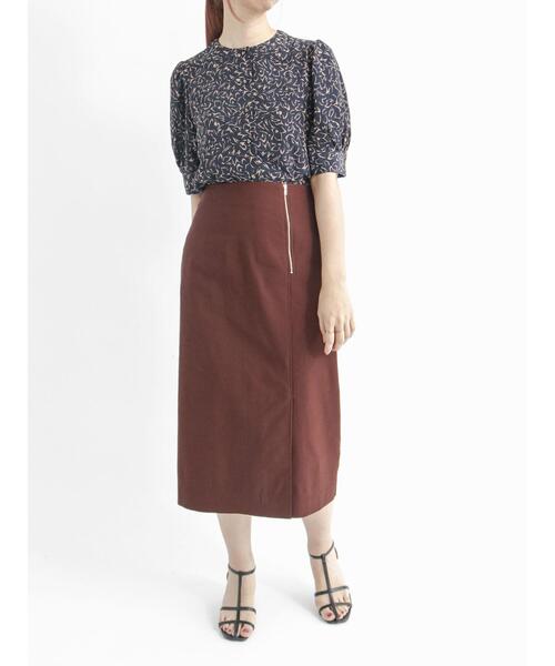 Te chichi(テチチ)の「デシンラインアートプリントブラウス(シャツ/ブラウス・レディース・ベージュ/ネイビー/グリーン・フリ-)」の7枚目の写真