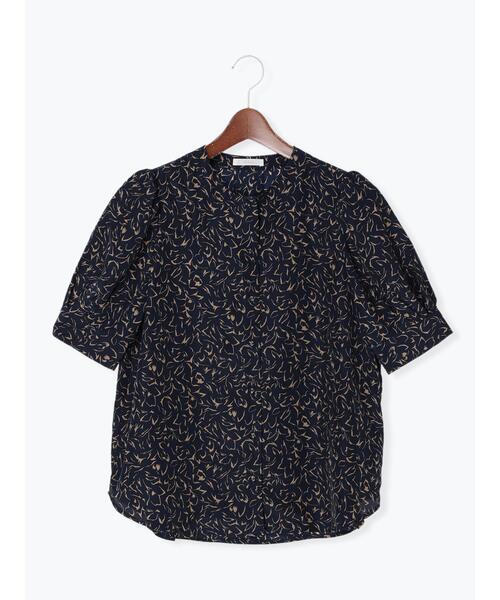 Te chichi(テチチ)の「デシンラインアートプリントブラウス(シャツ/ブラウス・レディース・ベージュ/ネイビー/グリーン・フリ-)」の14枚目の写真