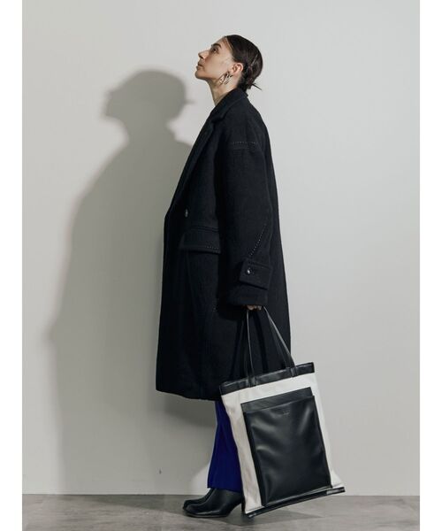 UN3D.（アンスリード）の「ビッグポケットトートバッグ（トートバッグ・レディース・ホワイト/ブラック/グリーン・FREE）」の12枚目の写真