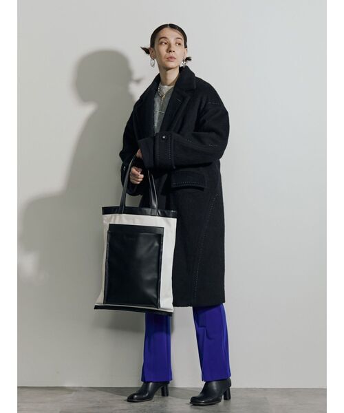 UN3D.（アンスリード）の「ビッグポケットトートバッグ（トートバッグ・レディース・ホワイト/ブラック/グリーン・FREE）」の14枚目の写真