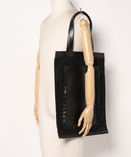 UN3D.（アンスリード）の「ビッグポケットトートバッグ（トートバッグ・レディース・ホワイト/ブラック/グリーン・FREE）」の5枚目の写真