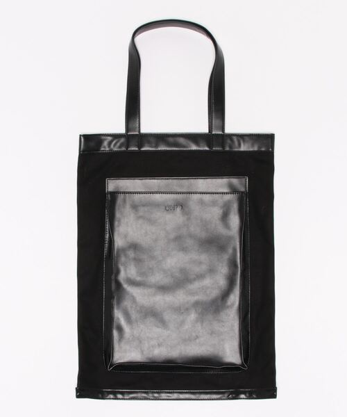 UN3D.（アンスリード）の「ビッグポケットトートバッグ（トートバッグ・レディース・ホワイト/ブラック/グリーン・FREE）」の4枚目の写真