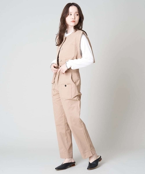 A de a.v.v(アードアー・ヴェ・ヴェ)の「ベルト付きハイウエストストレートパンツ(その他パンツ・レディース・ブラック/ベージュ・38/36)」の14枚目の写真