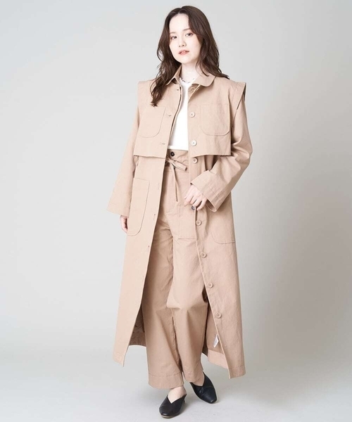 A de a.v.v(アードアー・ヴェ・ヴェ)の「ベルト付きハイウエストストレートパンツ(その他パンツ・レディース・ブラック/ベージュ・38/36)」の10枚目の写真