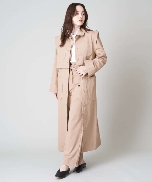 A de a.v.v(アードアー・ヴェ・ヴェ)の「ベルト付きハイウエストストレートパンツ(その他パンツ・レディース・ブラック/ベージュ・38/36)」の12枚目の写真