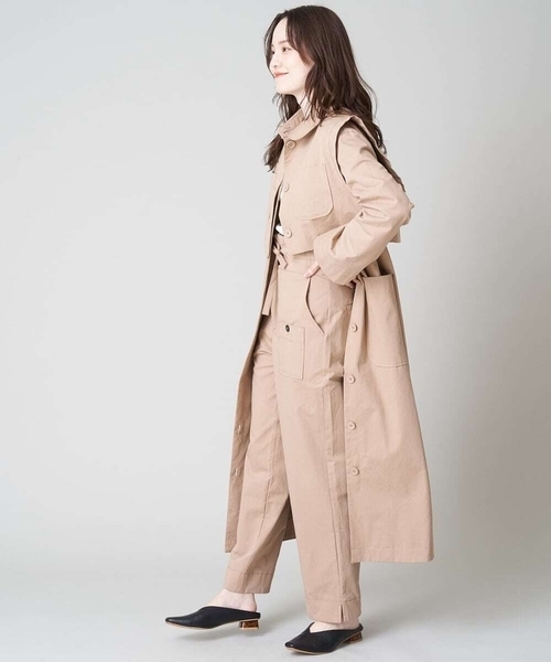 A de a.v.v(アードアー・ヴェ・ヴェ)の「ベルト付きハイウエストストレートパンツ(その他パンツ・レディース・ブラック/ベージュ・38/36)」の8枚目の写真