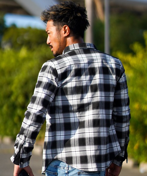 adamsJUGGLER(アダムスジャグラー)の「ヴェアリアスチェックロングシャツ(シャツ/ブラウス・メンズ・ブラック/ベージュ・L/XL/M/S)」の12枚目の写真