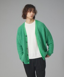 ABAHOUSE | ストレッチ カールヤーン オーバーサイズ ニット カーディガン(カーディガン/ボレロ)