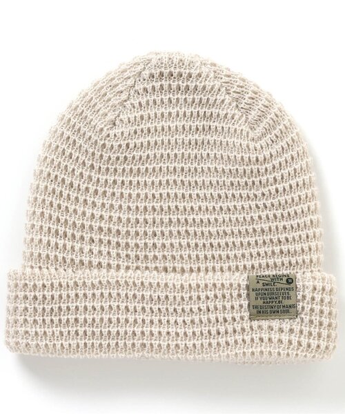 BREEZE（ブリーズ）の「カラバリニット帽（ニットキャップ/ビーニー・キッズ・キャメル/ネイビー/チャコール/カーキ/オレンジ/キナリ・54/58/50）」の2枚目の写真