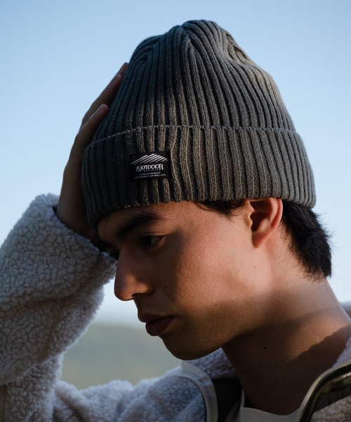 OUTDOOR PRODUCTS(アウトドアプロダクツ)の「【OUTDOOR PRODUCTS/アウトドアプロダクツ】裏フリース ニットキャップ ビーニー(ニットキャップ/ビーニー・メンズ・チャコールグレー/ライトグレー/ブラック/ワイン/オリーブ/ホワイト/ベージュ/ネイビー・FREE)」の3枚目の写真