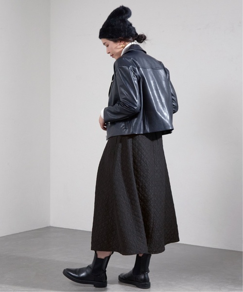 B.C STOCK（ベーセーストック）の「ビーガンレザーWライダース（ライダースジャケット・レディース・ブラック/ベージュ・FREE）」の18枚目の写真