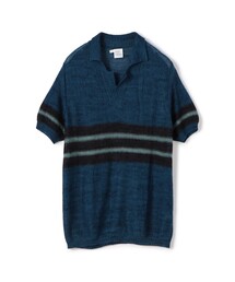 knit brary ボーダー スキッパーポロ