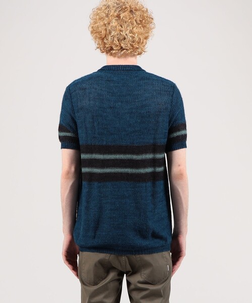 TOMORROWLAND (トゥモローランド)の「knit brary ボーダー スキッパーポロ(ニット/セーター・メンズ・ブラック系その他/イエロー系その他2・L/M)」の7枚目の写真