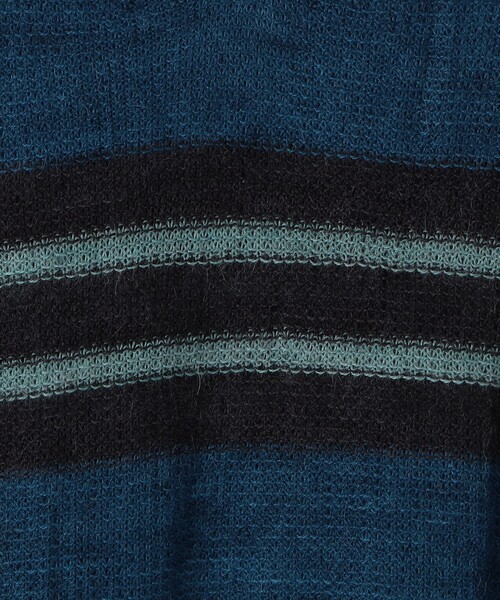 TOMORROWLAND (トゥモローランド)の「knit brary ボーダー スキッパーポロ(ニット/セーター・メンズ・ブラック系その他/イエロー系その他2・L/M)」の11枚目の写真