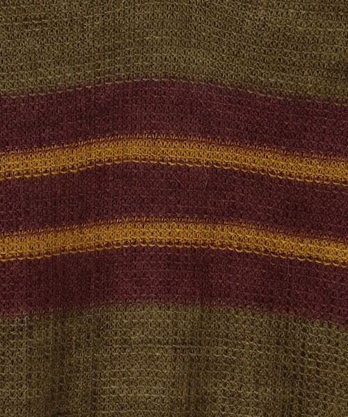 TOMORROWLAND (トゥモローランド)の「knit brary ボーダー スキッパーポロ(ニット/セーター・メンズ・ブラック系その他/イエロー系その他2・L/M)」の12枚目の写真