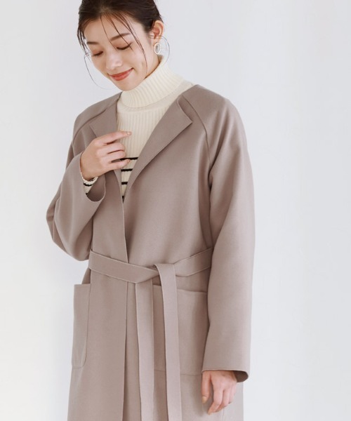 セール】 【VERY3月号掲載】DOUBLE FACE LINEN コート(検索番号