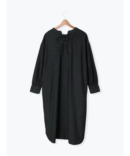 Lugnoncure（ルノンキュール）の「前後2WAYデニムワンピース（ワンピース・レディース・ブラック/ネイビー・ﾌﾘ-）」の21枚目の写真