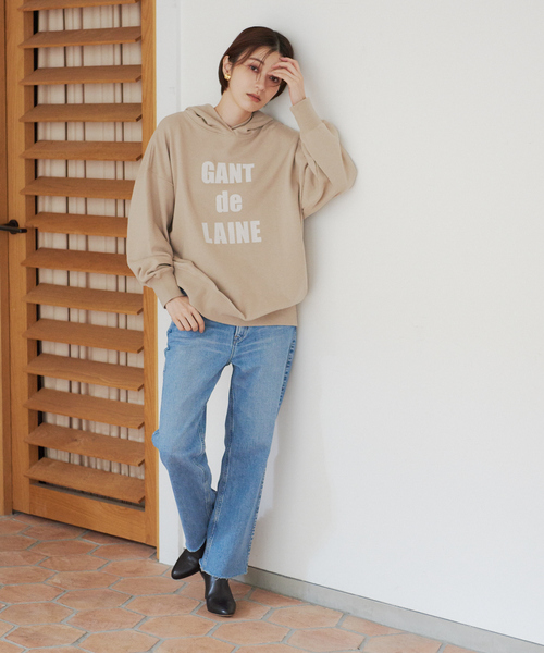 Rouge vif Anna（ルージュヴィフアンナ）の「ロゴフーディースウェット（スウェット・レディース・ベージュ/チャコールグレー・フリー）」の12枚目の写真