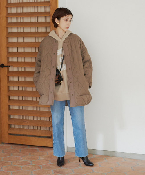 Rouge vif Anna（ルージュヴィフアンナ）の「ロゴフーディースウェット（スウェット・レディース・ベージュ/チャコールグレー・フリー）」の3枚目の写真