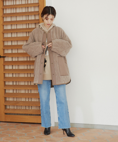 Rouge vif Anna（ルージュヴィフアンナ）の「ロゴフーディースウェット（スウェット・レディース・ベージュ/チャコールグレー・フリー）」の14枚目の写真