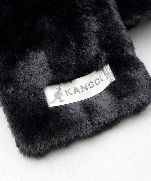 KANGOL(カンゴール)の「ファー 中綿 ティペット / 裏ボア 中綿マフラー(マフラー・レディース・ベージュ/ブラック・FREE)」の15枚目の写真