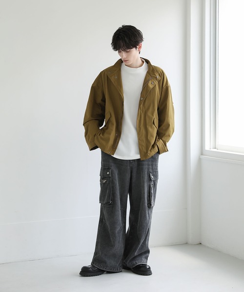 セール】ビッグシルエットドロップショルダーショートモッズ