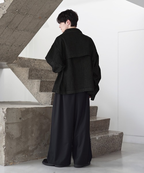 セール】ビッグシルエットドロップショルダーショートモッズブルゾンM