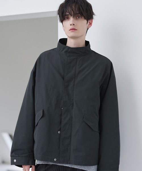 ASTRONOMY(アストロノミー)の「ビッグシルエットドロップショルダーショートモッズブルゾンM-65 タフタ/合成皮革/デニム(ブルゾン・メンズ・アイボリー/カーキ/チャコールグレー/ブラック/ブラウン/ブルー/ライトベージュ/ブラウン系その他/ホワイト系その他/カーキオリーブ/ブラック系その他/カーキブラウン/ブルー系/ブラック系・S/M/L/XL)」の17枚目の写真