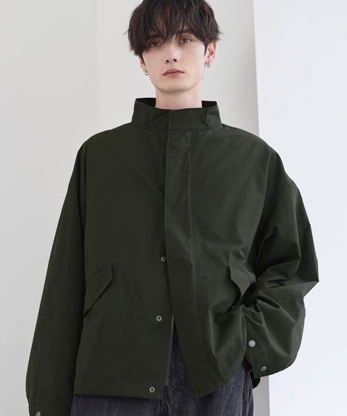 オープロジェクト/リネン混モッズコート/ビッグシルエット/ドロップショルダー オープロジェクト/リネン混モッズコート/ビッグシルエット