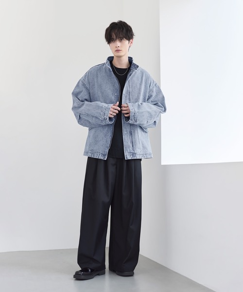 セール】ビッグシルエットドロップショルダーショートモッズブルゾンM