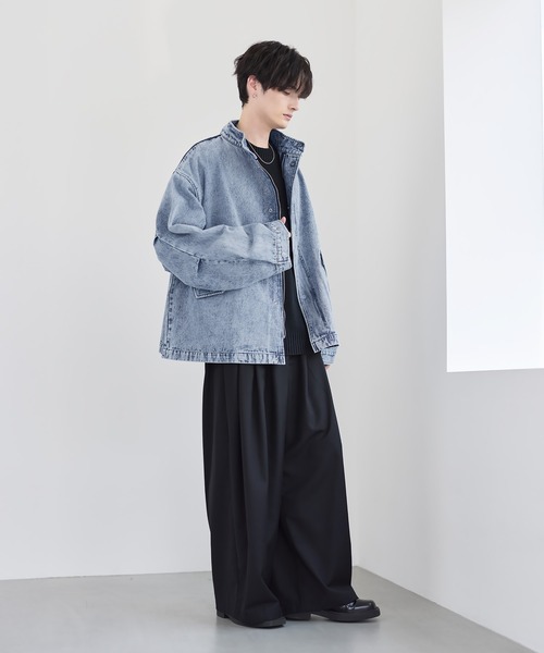 セール】ビッグシルエットドロップショルダーショートモッズブルゾンM