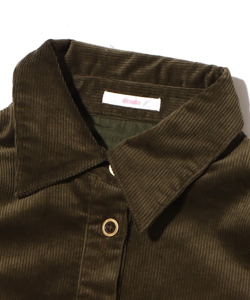 atmos pink（アトモスピンク）の「atmos pink コーデュロイ カーゴシャツ / アトモスピンク コーデュロイ カーゴシャツ（シャツ/ブラウス・レディース・ブラック/ベージュ/カーキ・S/M）」の6枚目の写真