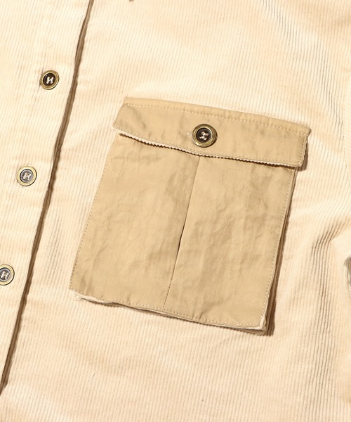 atmos pink（アトモスピンク）の「atmos pink コーデュロイ カーゴシャツ / アトモスピンク コーデュロイ カーゴシャツ（シャツ/ブラウス・レディース・ブラック/ベージュ/カーキ・S/M）」の17枚目の写真