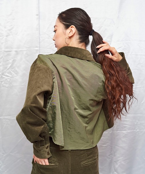 atmos pink（アトモスピンク）の「atmos pink コーデュロイ カーゴシャツ / アトモスピンク コーデュロイ カーゴシャツ（シャツ/ブラウス・レディース・ブラック/ベージュ/カーキ・S/M）」の22枚目の写真