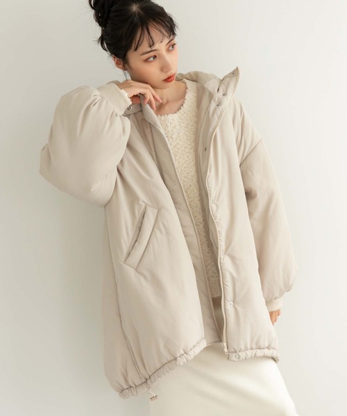 fifth（フィフス）の「中綿モンスターパーカー（ダウンジャケット/コート・レディース・カーキ/ライトベージュ・M）」の3枚目の写真