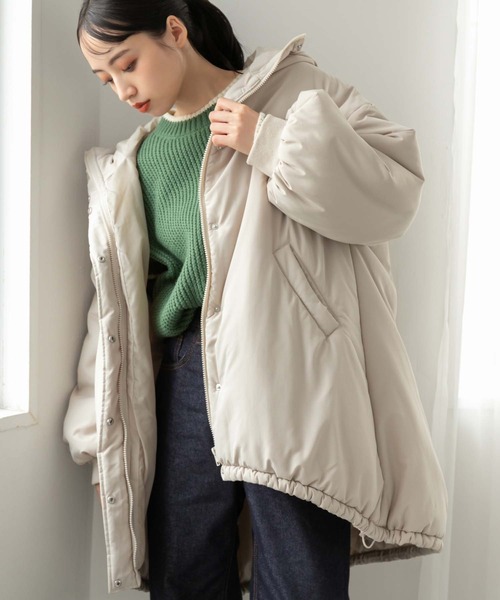 fifth（フィフス）の「中綿モンスターパーカー（ダウンジャケット/コート・レディース・カーキ/ライトベージュ・M）」の19枚目の写真