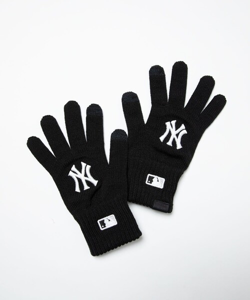 FREAK'S STORE（フリークスストア）の「MLB/エムエルビー 別注 MLB New York Yankees GLOBE/ニューヨーク ヤンキース グローブ（手袋・メンズ・ブラック/ネイビー・ﾌﾘ-）」の9枚目の写真