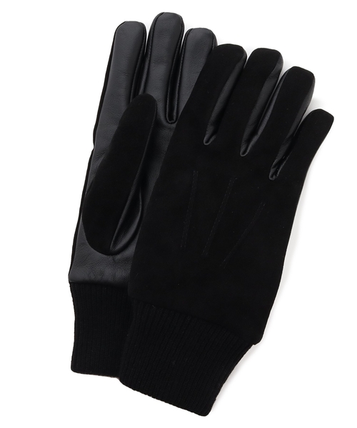 tk.TAKEO KIKUCHI（ティーケータケオキクチ）の「◆【スマホ対応】スエード×リブグローブ（手袋・メンズ・ブラック/ネイビー/ダークブラウン・00）」の4枚目の写真