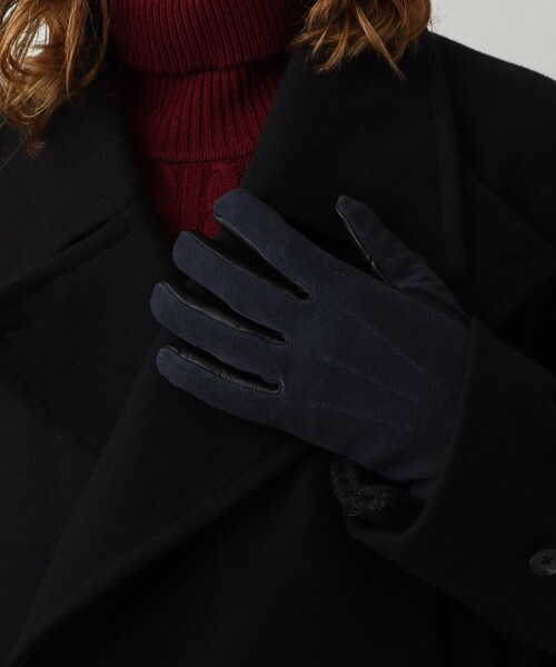 tk.TAKEO KIKUCHI（ティーケータケオキクチ）の「◆【スマホ対応】スエード×リブグローブ（手袋・メンズ・ブラック/ネイビー/ダークブラウン・00）」の10枚目の写真