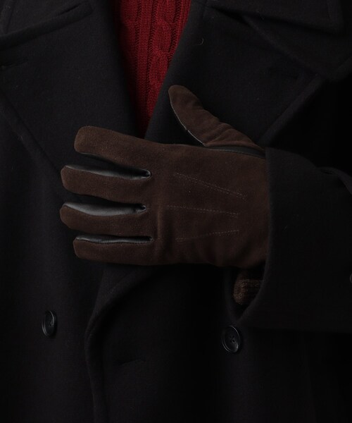 tk.TAKEO KIKUCHI（ティーケータケオキクチ）の「◆【スマホ対応】スエード×リブグローブ（手袋・メンズ・ブラック/ネイビー/ダークブラウン・00）」の11枚目の写真