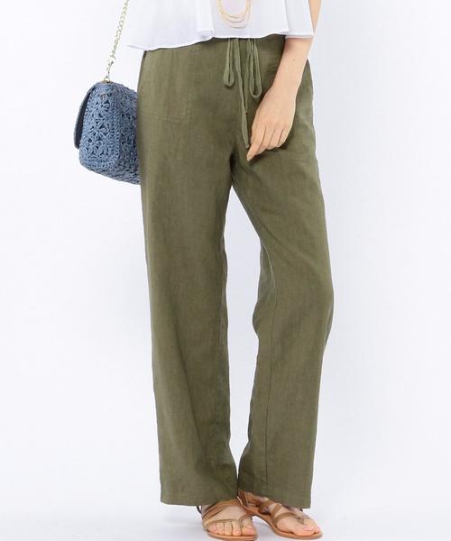 Another Edition（アナザーエディション）の「ソリッドイージーパンツ/AEBC SOLID EASY PT◆（その他パンツ・レディース・オリーブ/ライトブルー・ﾌﾘ-/フリー）」の4枚目の写真