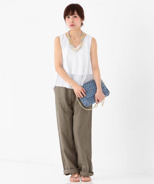 Another Edition（アナザーエディション）の「ソリッドイージーパンツ/AEBC SOLID EASY PT◆（その他パンツ・レディース・オリーブ/ライトブルー・ﾌﾘ-/フリー）」の12枚目の写真