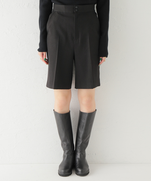 JOURNAL STANDARD relume（ジャーナルスタンダード　レリューム）の「ウォッシャブルサージストレッチハーフパンツ（その他パンツ・レディース・チャコールグレー/ブラック・FREE）」の8枚目の写真