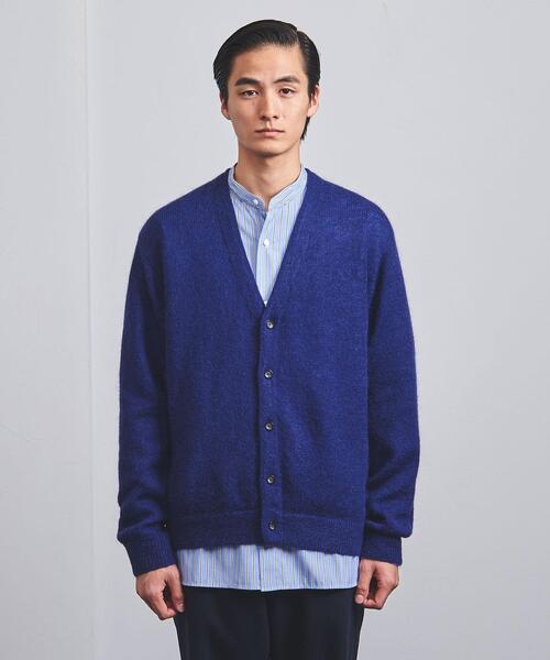 シャギー モヘヤ Vネック カーディガン UNITED ARROWS ニットモヘア